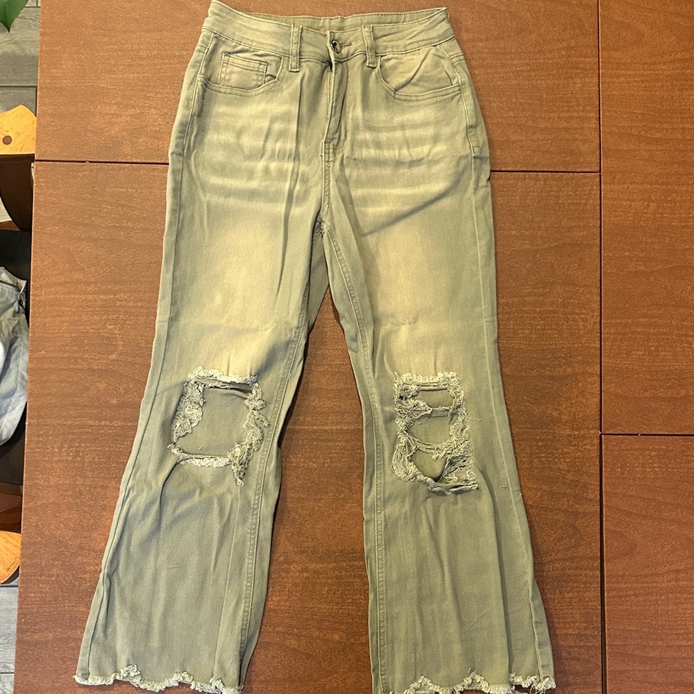 Distressed Flare Jeans